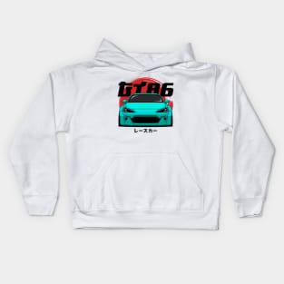 Cyan GT 86 Front Kids Hoodie